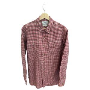 Polo Ralph Lauren Authentic Dungarees Men’s Shirt Red Plaid Flannel Cotton Tag S